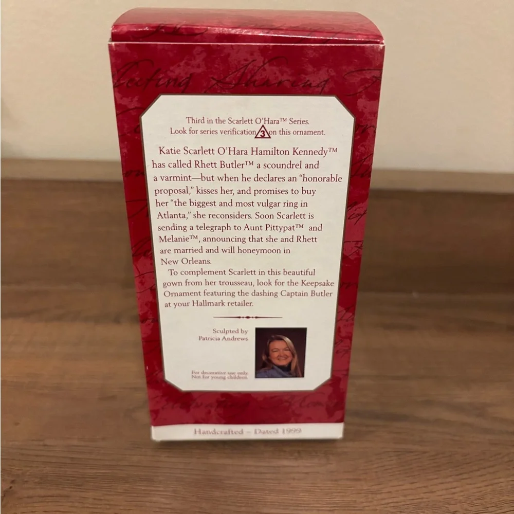Vintage 1999 Hallmark Ornament Scarlett O’Hara- 3rd in Series NEW‎ In box